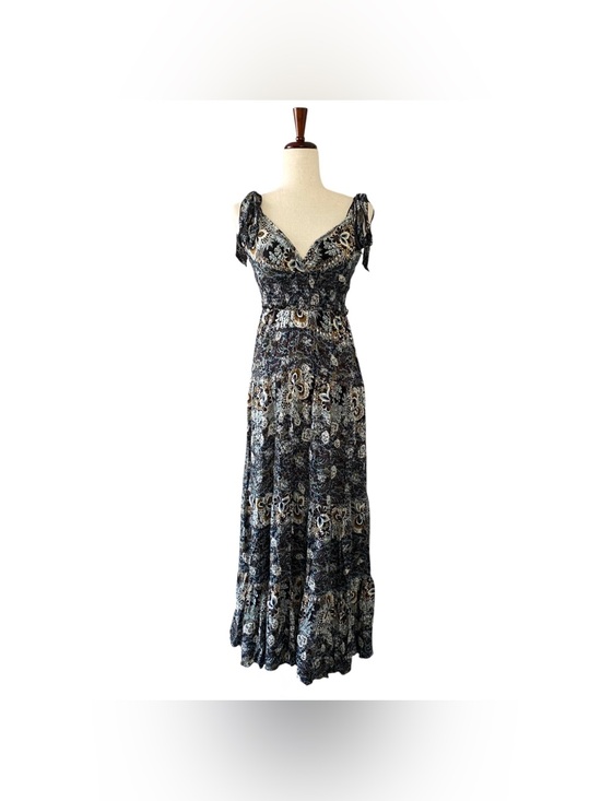 Free People Dresses & Skirts - Free People Let’s Smock About It Maxi Dress XS Boho Empire Waist Smocked Tiered